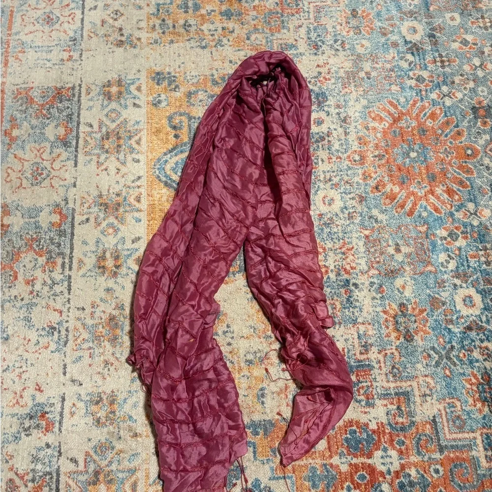 Pink silk scarf